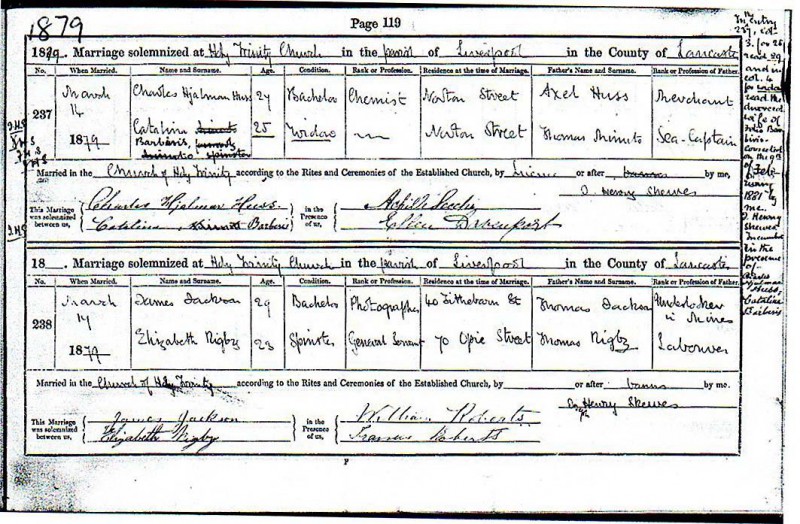 Catalina Minuto Marriage Certificate.